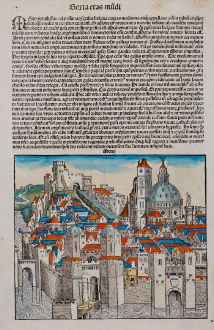 Antique Maps, Schedel, France, Metz, 1493: Metis