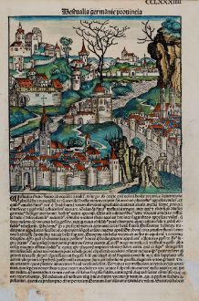 Antique Maps, Schedel, Germany, Hesse, North Rhine-Westphalia, 1493: Westvalia germanie provincia / Hassia germanie pvincia