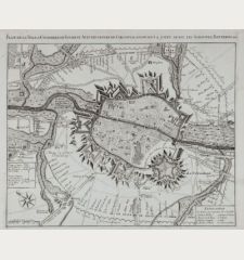 Plan de la Ville & Citadelle de Tournay Avec les lignes de Circonvalation: on y a joint aussi les Aproches, Batteries &c.