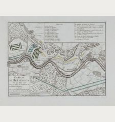 Combat De Dettingen Du 27. Juin 1743. Entre les allies de l'Empereur et de la Reine d'Hongrue A Paris Chez le sieur le Rouge...