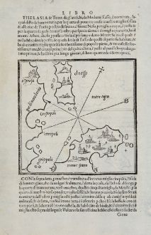 Antike Landkarten, Bordone, Griechenland, Gökceada, Bozcaada, Thasos, Athos: Monte Santo, El Tasso, Lembro, Samotracia, Tenedo