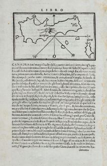 Antique Maps, Bordone, Greece, Aegean Sea, Anafi, Therasia, Santorini: Namphio, Giera, Apanomerca, S. Saluadore, Scaro, Tiresia, Apronisi