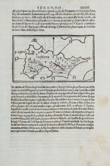 Antique Maps, Bordone, Greece, Gulf of Patras, Kefalonia, Zakynthos: Zante, Zafalonia