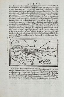 Antike Landkarten, Bordone, Mittelamerika - Karibik, Große Antillen, Kuba, Jamaika: Cuba, Jamaiqua