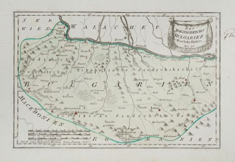 Antique Maps, von Reilly, Romania - Moldavia, Bulgaria, 1791: Des Koenigreichs Bulgarien Westliche Haelfte