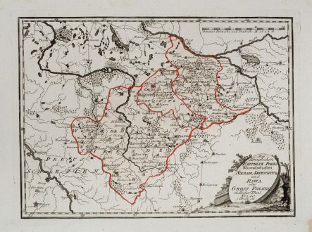 Antique Maps, von Reilly, Poland, 1791: Der Königlichen Republik Polen Woiwodschaften Sieradz, Lentschitz und Rawa oder Gross Polens südlicher Theil