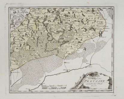 Antike Landkarten, von Reilly, Polen, Masuren, 1791: Des Königreichs Preussen ostsüdlicher Theil
