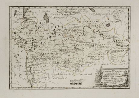 Antique Maps, von Reilly, Russia, 1791: Des Russischen Reiches Statthalterschaften Pleskow, Polozk, Mohilew, Twer, Moskau, Koluga, Wolodimer, Iaroslaw, Tula, Smo,...