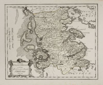 Antique Maps, von Reilly, Scandinavia, Denmark, 1791: Das zum Königreich Dänemark gehörige Herzogthum Schleswig