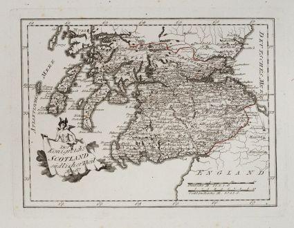 Antike Landkarten, von Reilly, Britische Inseln, Schottland, 1791: Des Königreichs Scotland südlicher Theil