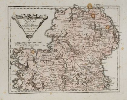 Antike Landkarten, von Reilly, Britische Inseln, Irland, 1791: Des Königreichs Ireland Provinz Ulster mit dem nördlichen Theile der Provinzen Leinster und Connaught