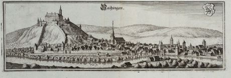 Antike Landkarten, Merian, Deutschland, Baden-Württemberg, Vaihingen an der Enz: Vaihingen