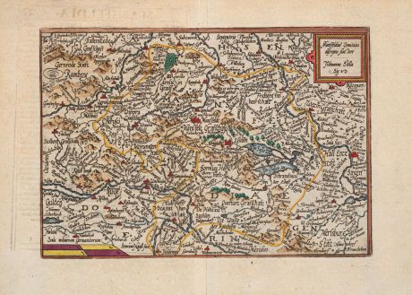 Antique Maps, Quad, Germany, Saxony-Anhalt, Sachsen-Anhalt, Mansfeld, 1600: Mansfeldiae Comitatus descriptio Auctore, Tilemanno Stella Sig.