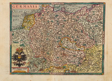 Antique Maps, Quad, Germany, 1600: Germania