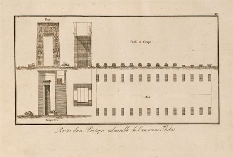 Bücher, Norden, Ägypten, Theben, Pyramiden, 1795: Restes d'un Portique admirable de l'anicienne Thebes