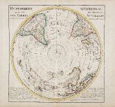 Altkolorierte Landkarte der südlichen Hemisphäre mit Australien. Gedruckt bei Covens & Mortier um 1730 in Amsterdam.