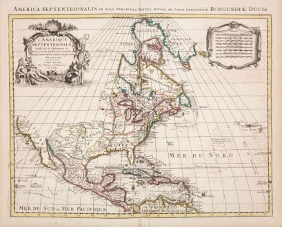 Antike Landkarten, de l Isle, Nordamerika, 1730: L'Amerique Septentrionale Dressee sur les Observations de Mrs. de l'Academie Royale des Sciences... Par G. de l'Isle...