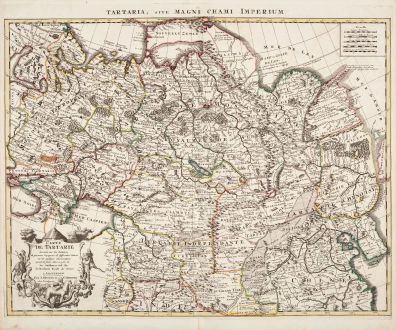 Antike Landkarten, de l Isle, Russland, 1730: Carte de Tartarie Dressee sur les Relations de Plusieurs Voyageurs de Differentes Nations... / Tartaria, sive magni chami...