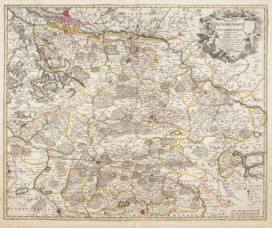 Antique Maps, de Wit, Germany, Lower Saxony, 1720: Ducatus Luneburgici et Dannebergensis Comitatus Nova Descriptio