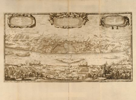 Antike Landkarten, von Pufendorf, Polen, Torun, Thorn, 1697: Delineatio Schenographica Urbis Thoruniensis