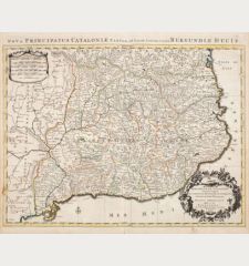 Principaute de Catalogne ou sont Compris les Comtes de Roussillon et de Cerdagne Divises en leurs Vigueries