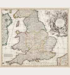 Regni Angliae et Walliae Principatus Tabula, Divisa in LII Regiones, Anglice Shire Dicatas