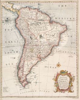 Antique Maps, Seale, South America, 1754: A Map of South America with All the European Settlements & Whatever Else is Remarkable from the Latest & Best Observations.