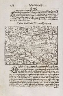 Antike Landkarten, Münster, Deutschland, Baden-Württemberg, Bodensee, 1550: [Bodnsee]