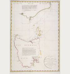 Kaart van Basses Straat, tusschen Nieuw Zuid Wales en Van Diemens-Land ... Heer Flinders ... 1798-1799