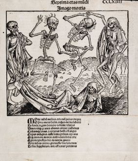 Graphics, Schedel, Death dance, danse macabre, 1493: Imago Mortis