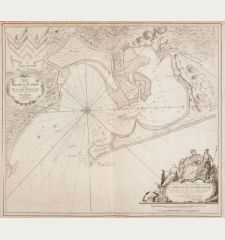 Kaart van de Baay van Cadix met de Plans der Fortificatien. Ten Dienst der Zeevaart opgesteld door William May, Luit. ter...