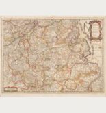 Altkolorierte Landkarte von Westfalen, Friesland, Niedersachsen. Gedruckt bei H. Hondius im Jahre 1639 in Amsterdam.