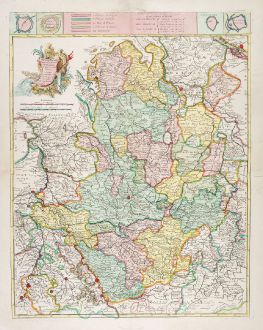 Antike Landkarten, le Rouge, Deutschland, Nordrhein-Westfalen, 1742: La Westphalie ...