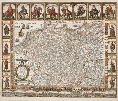 Antique Maps, van den Keere, Germany, 1615 [ 1632]: Nova Germaniae descriptio