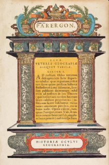 Grafiken, Ortelius, Titelblätter, 1592: Parergon sive veteris geographiae