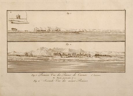 Antike Landkarten, Norden, Ägypten, Pyramiden, Ägypten, 1795: Premiere Vue des Ruines de Carnac