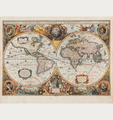 Nova Totius Terrarum Orbis Geographica Ac Hydrographica Tabula Auct. Henr: Hondio. . . . 1630