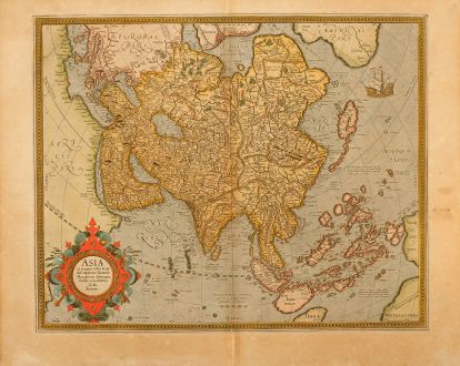 Antique Maps, Mercator, Asian Continent, 1613: Asia ex Magna Orbis Terre Descriptione Gerardi Mercatoris Desumpta, Studio et Industria G.M. Iunioris