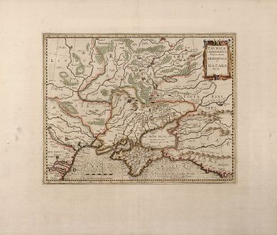 Antique Maps, Mercator, Russia, Ukraine, Crimean Peninsula, 1613: Tavrica Chersonesvs Nostra aetate Przecopsca et Gazara dicitur