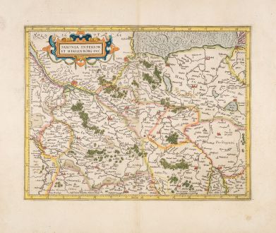 Antique Maps, Hondius, Mecklenburg-Vorpommern, Norddeutschland, 1633: Saxonia Inferior et Meklenborg Duc.