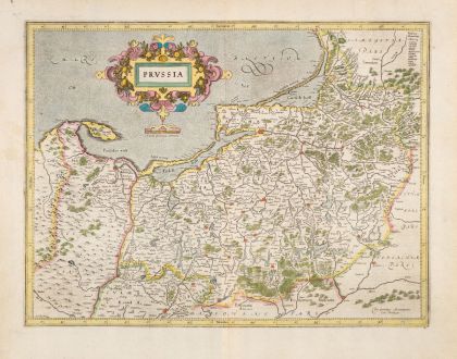 Antike Landkarten, Mercator, Polen, Preussen, 1633: Prussia