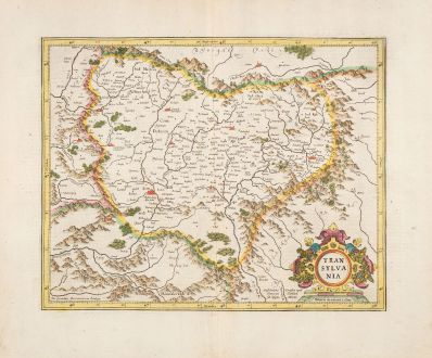 Antike Landkarten, Mercator, Rumänien - Moldawien, Siebenbürgen, Transsilvanien, Transilvania: Transylvania