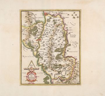 Antique Maps, Mercator, Ireland, Carlow, 1633: Udrone. Irlandiae in Catherlagh Baronia.