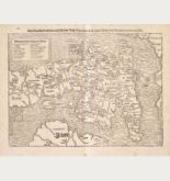 Antike Holzschnitt-Landkarte von England. Gedruckt bei Heinrich Petri im Jahre 1578 in Basel.
