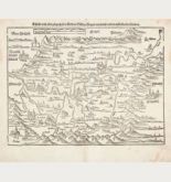 Antique woodcut map of Silesia. Printed in Basle by Heinrich Petri in 1578.
