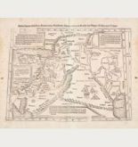 Antike Holzschnitt-Landkarte von Zypern, Palästina, Syrien, Israel. Gedruckt bei Heinrich Petri im Jahre 1578 in Basel.