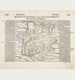 Antike Holzschnitt-Landkarte des antiken Roms. Gedruckt bei Heinrich Petri im Jahre 1578 in Basel.