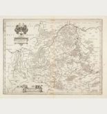 Antique map of Waldeck, Hesse, North Rhine-Westphalia. Printed in Amsterdam by Janssonius circa 1638.