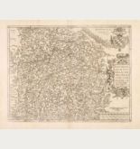 Antike Landkarte von Bayern. Gedruckt bei Plantin Press im Jahre 1592 in Antwerpen.