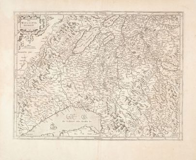 Antique Maps, Mercator, Switzerland, Lake Neuchatel, Lake Geneva, Lake Thun: Das Wiflispurgergou